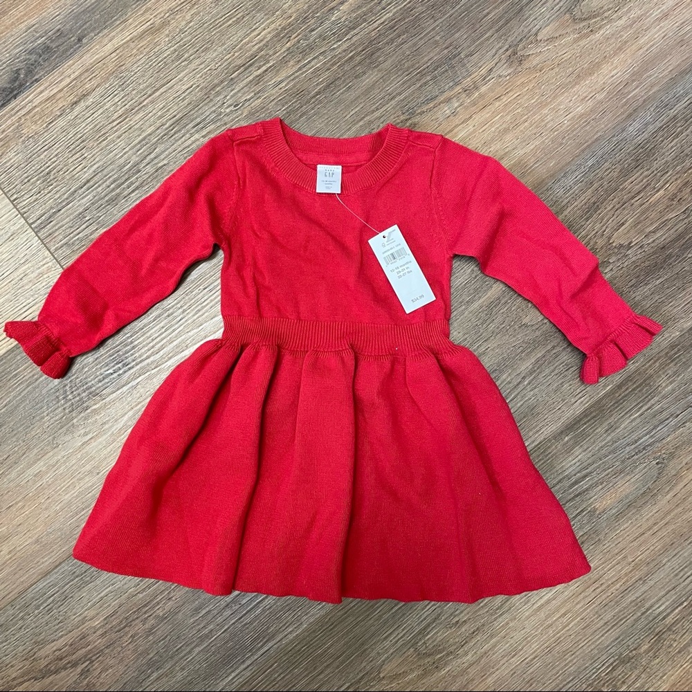 GAP 18 Months Girls Red Knit Dress